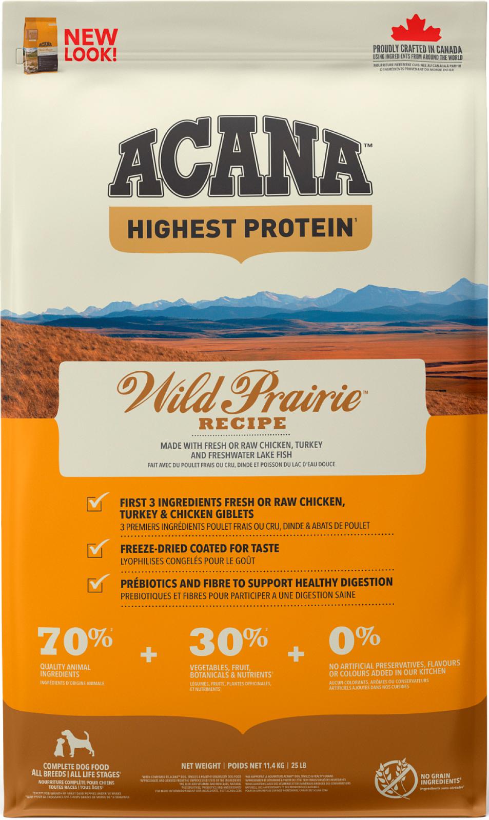 ACANA Highest Protein Wild Prairie 11,4 kg