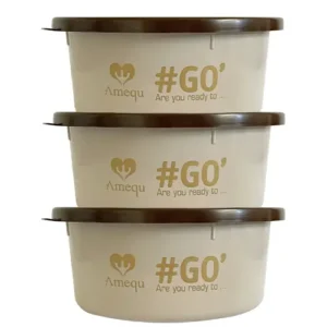 Amequ GO' Foderbøtte 3-pak