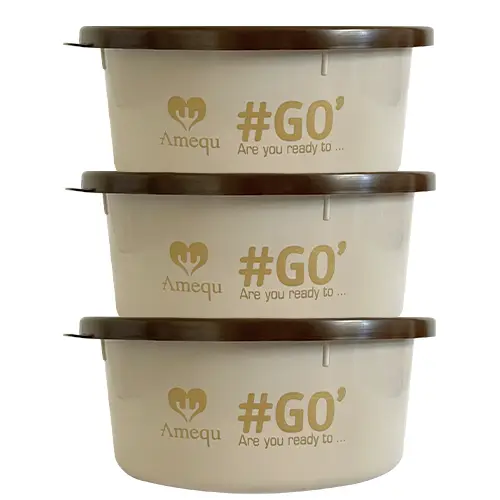 Amequ GO' Foderbøtte 3-pak